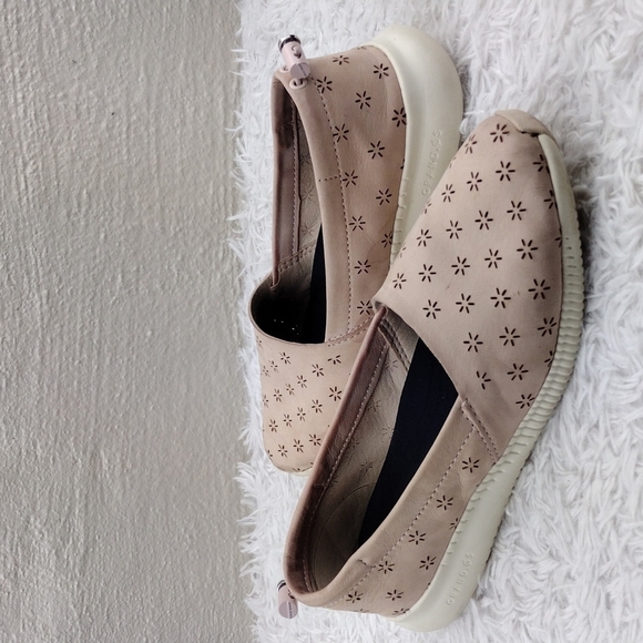 Cole Haan Studio Grand Peach Blush Perforated Nubuck Slip On Sneaker Loafer Shoe - Picture 15 of 16